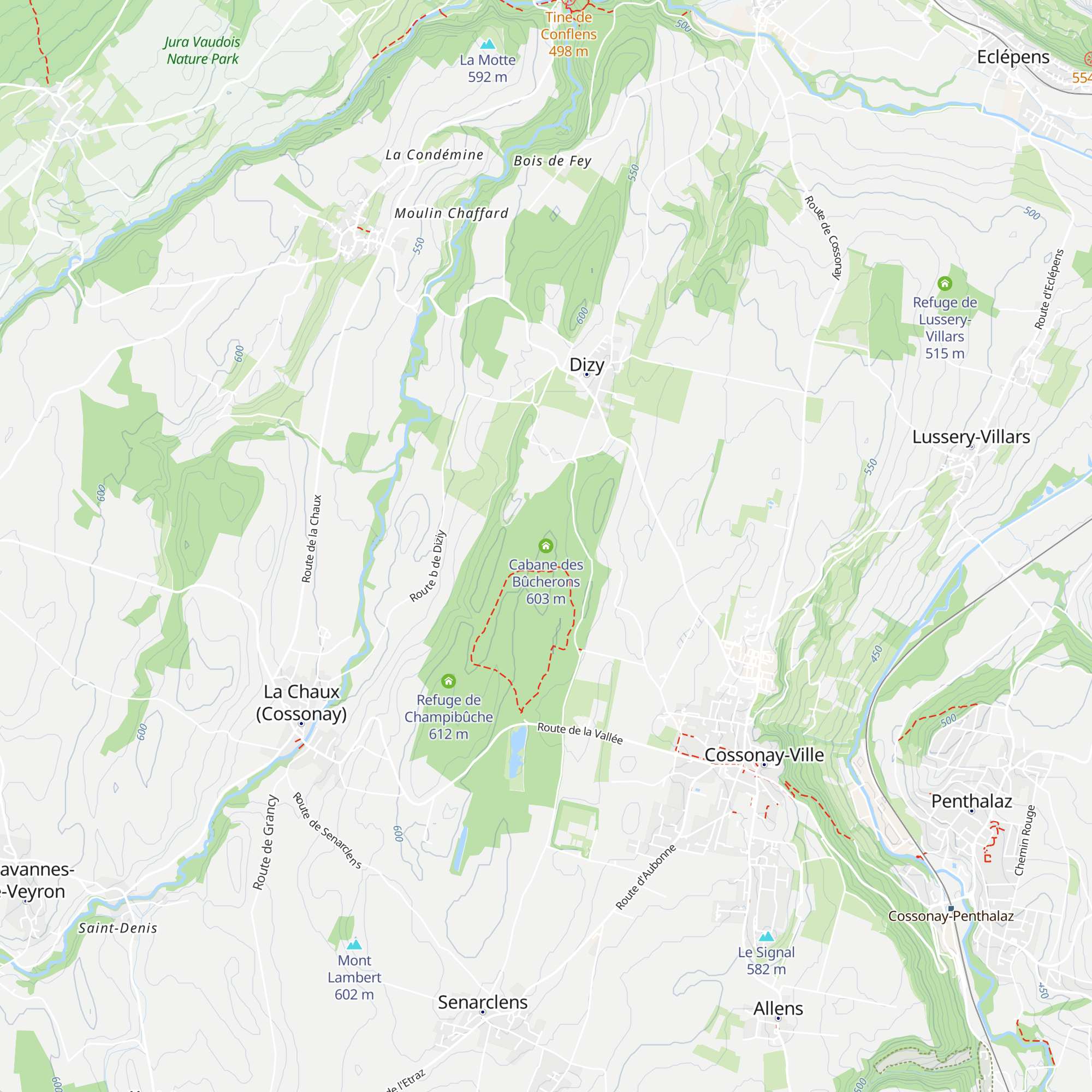 Cabane des Bûcherons map