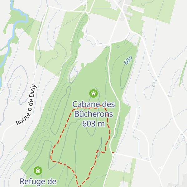 Map of Cabane des Bûcherons