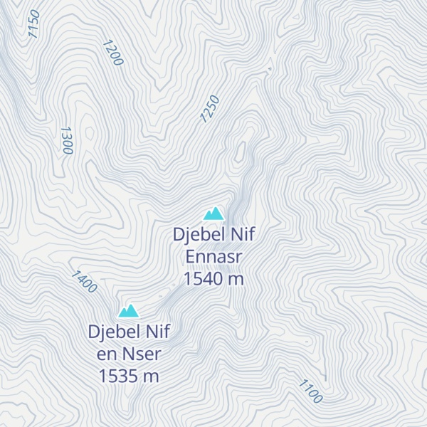 Map of Djebel Nif Ennasr
