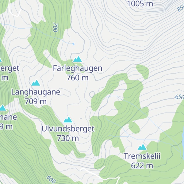 Map of Ulvundshaugane