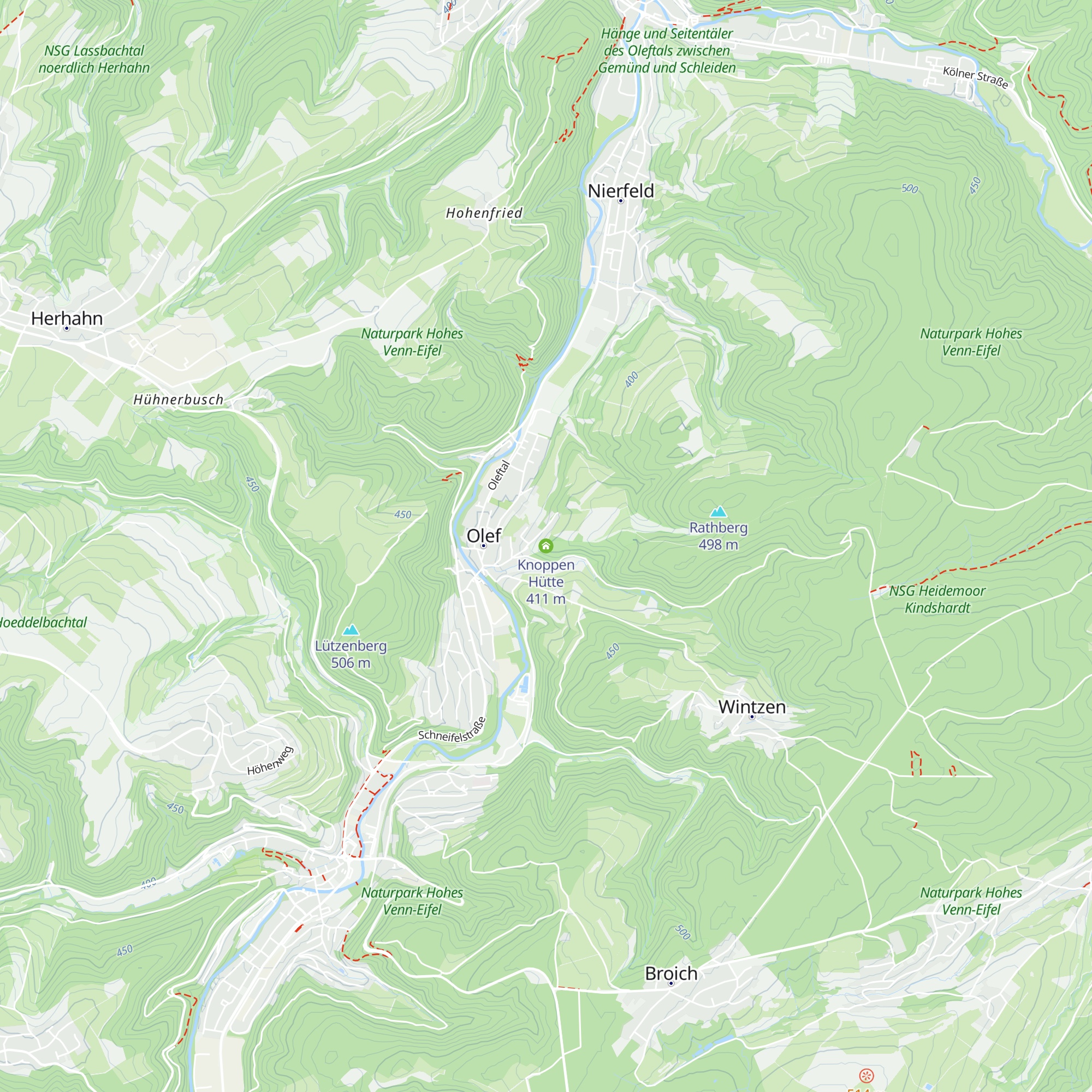 Knoppen Hütte map