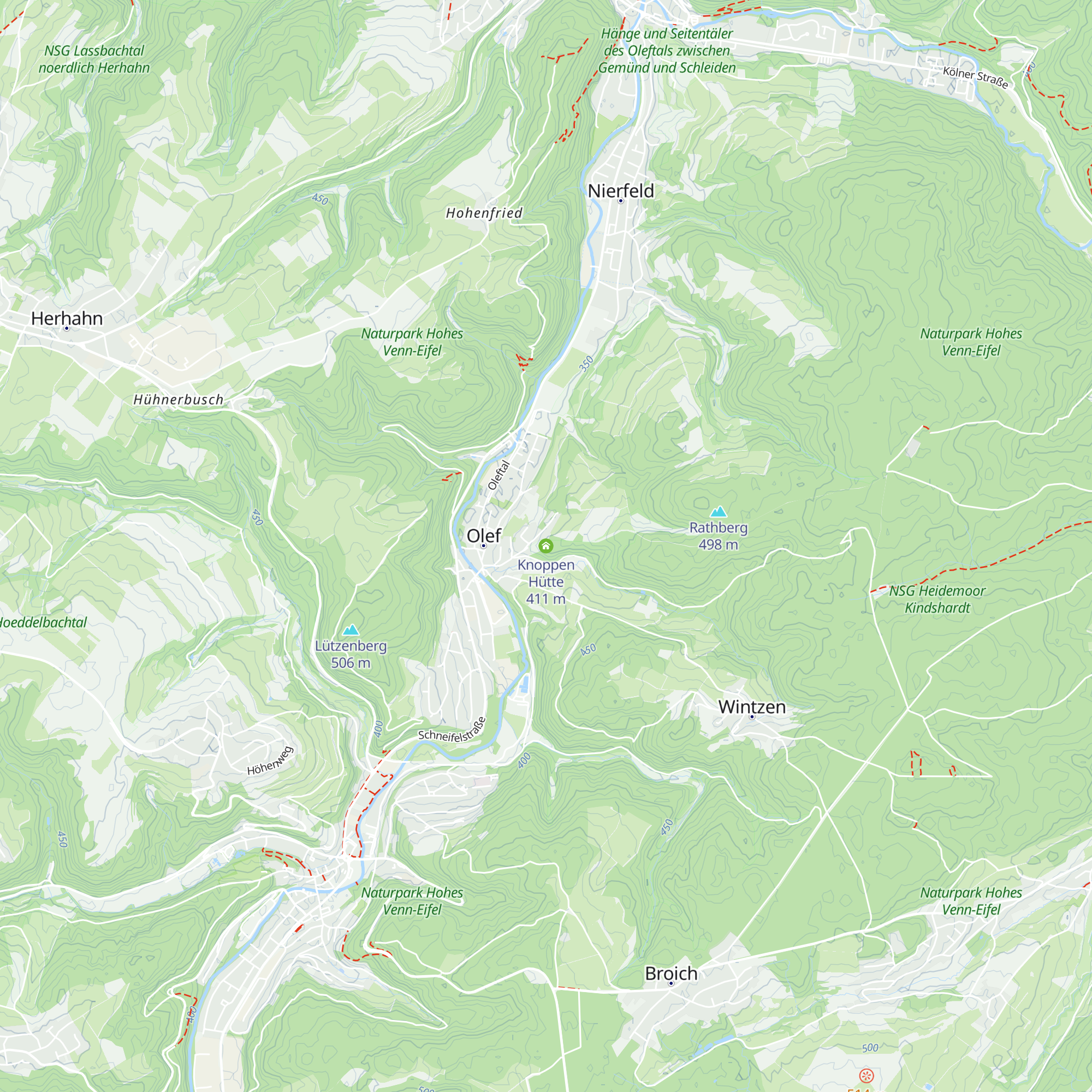 Knoppen Hütte map