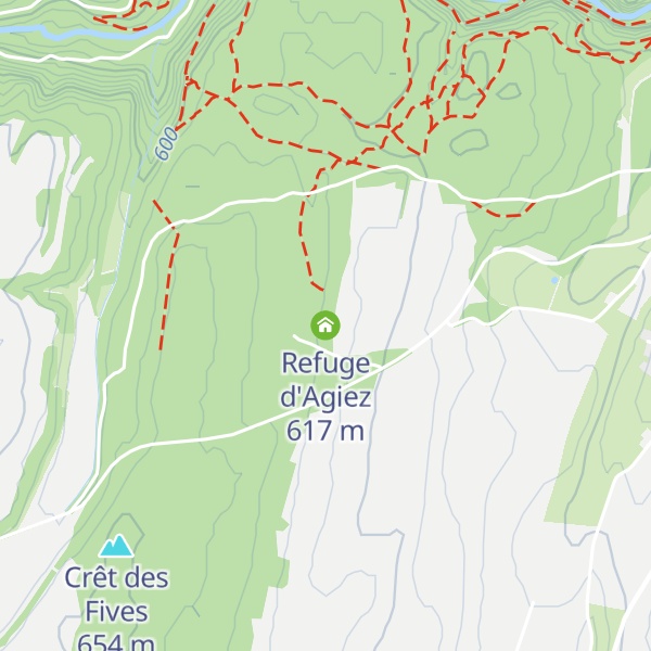 Map of Refuge d'Agiez