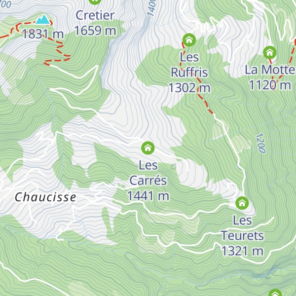 Map of Les Carrés