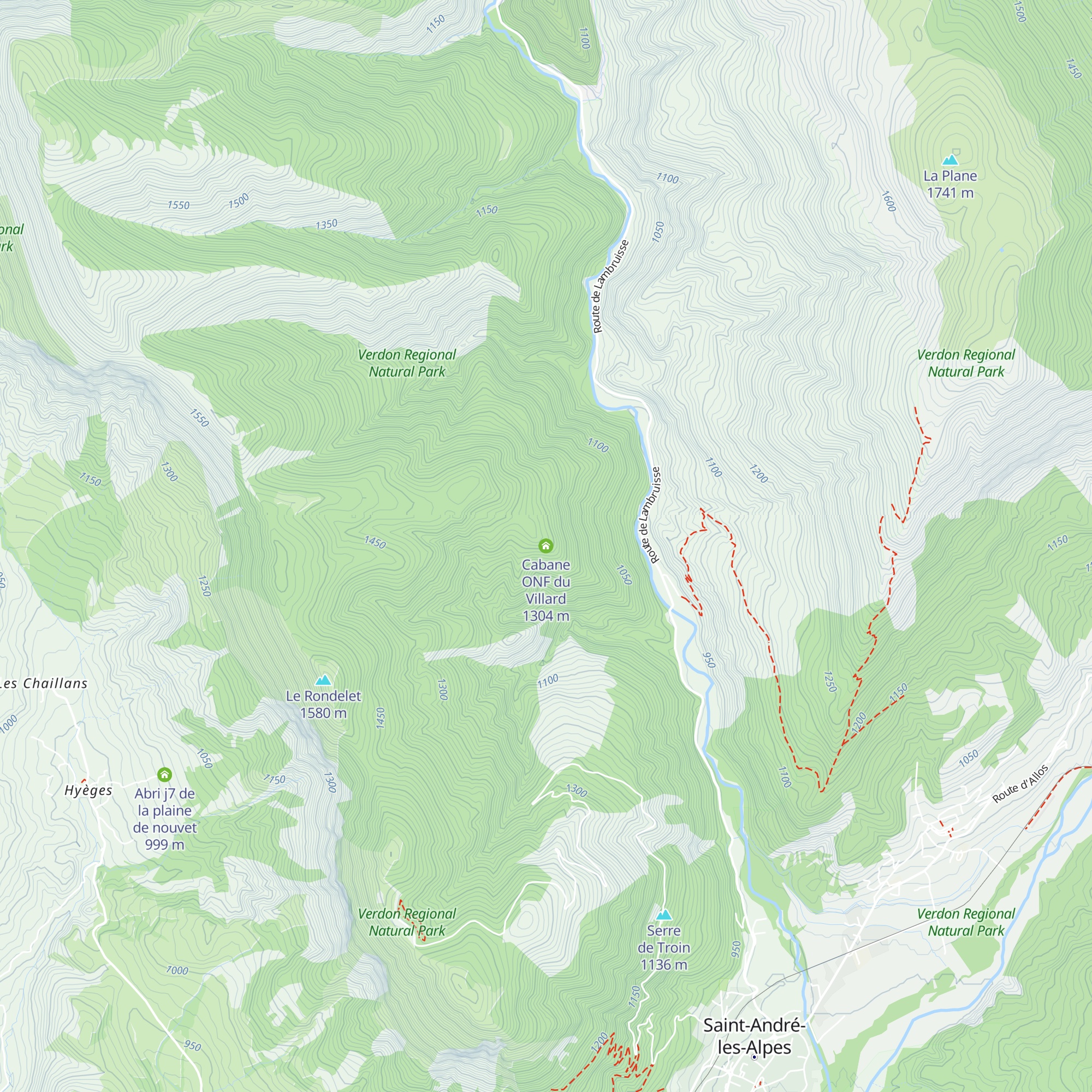 Cabane ONF du Villard map