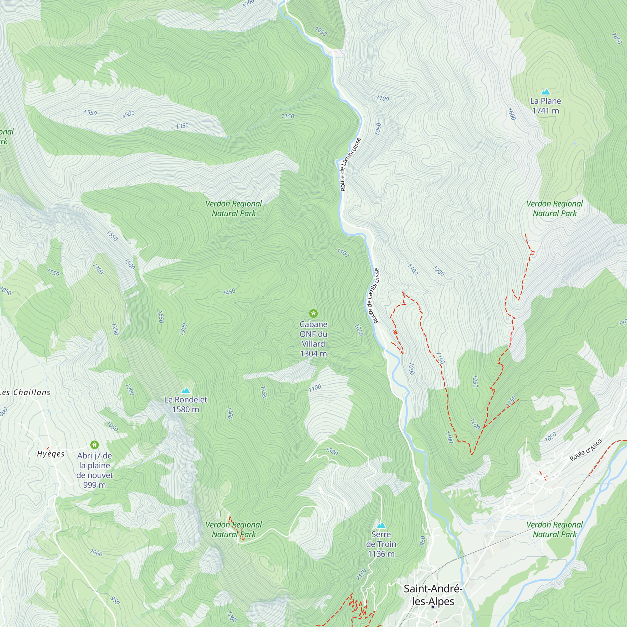 Cabane ONF du Villard map