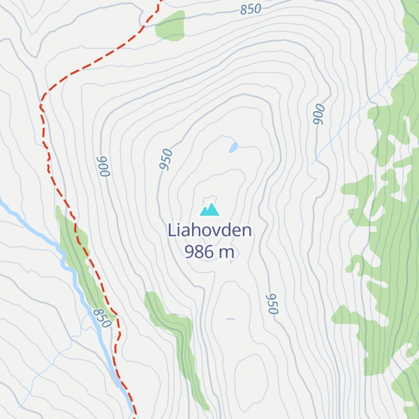 Map of Liahovden