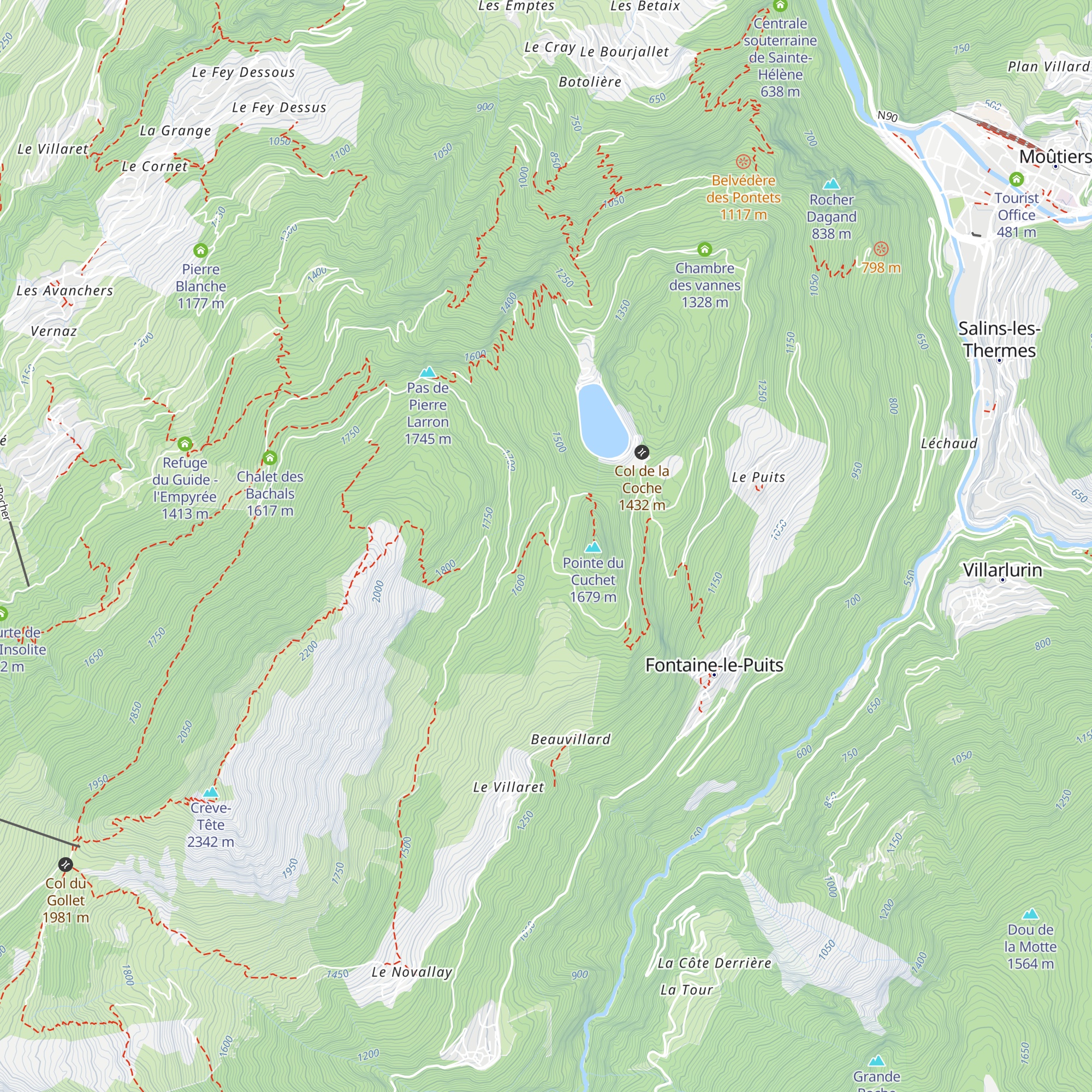 Refuge Communal de Lachat map