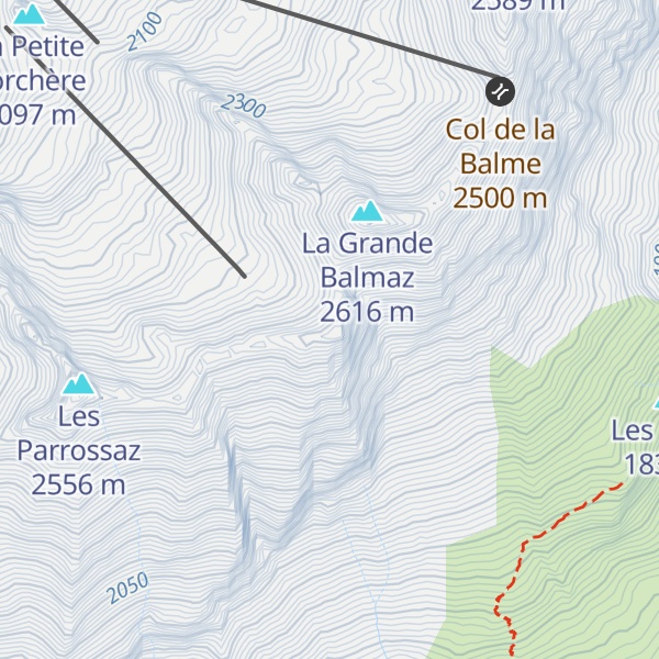 Map of Pointe des Verres