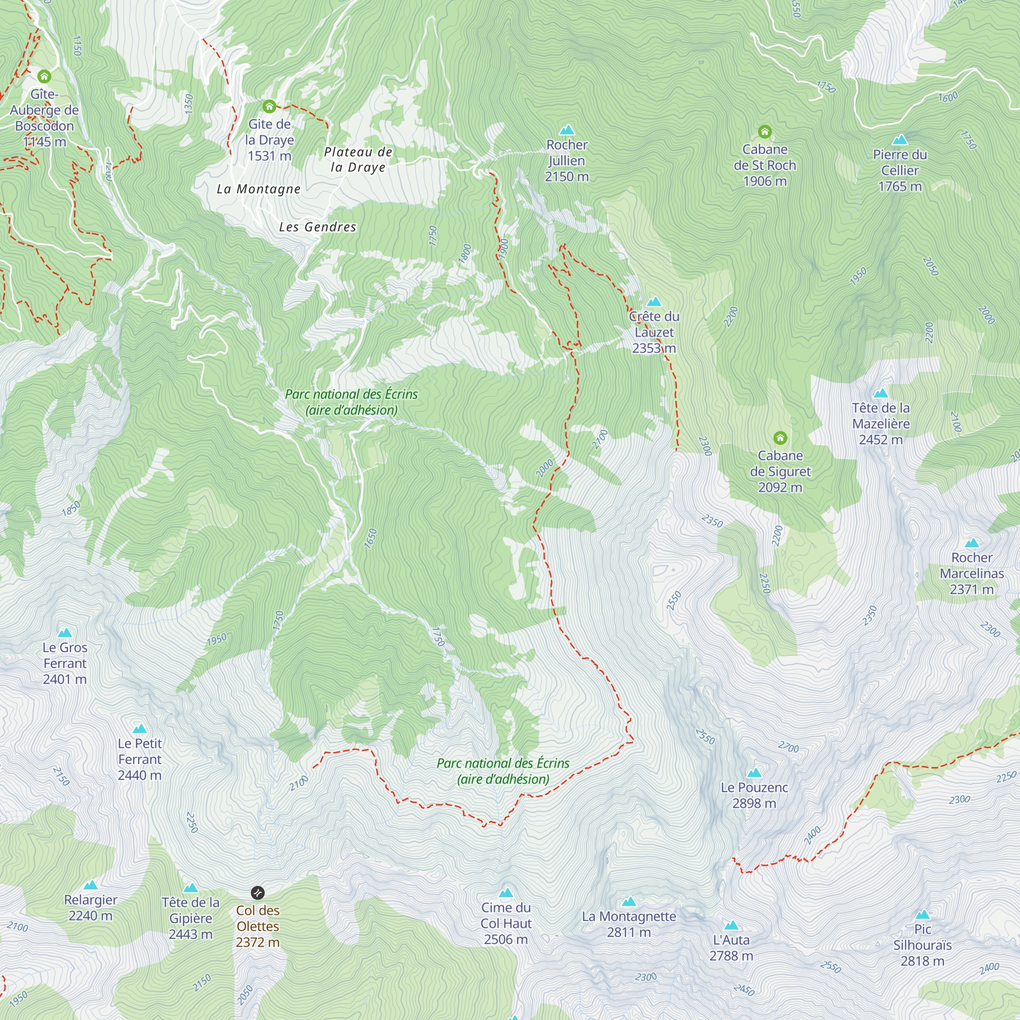 Cabane du Clot de l'Aigle map