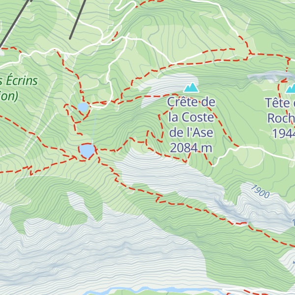 Map of Tête d'Oréac