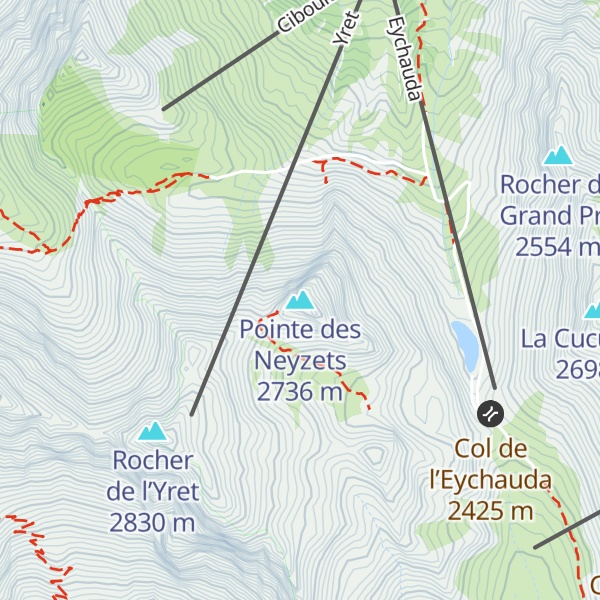 Map of Pointe des Neyzets