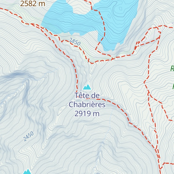 Map of Tête de Chabrières