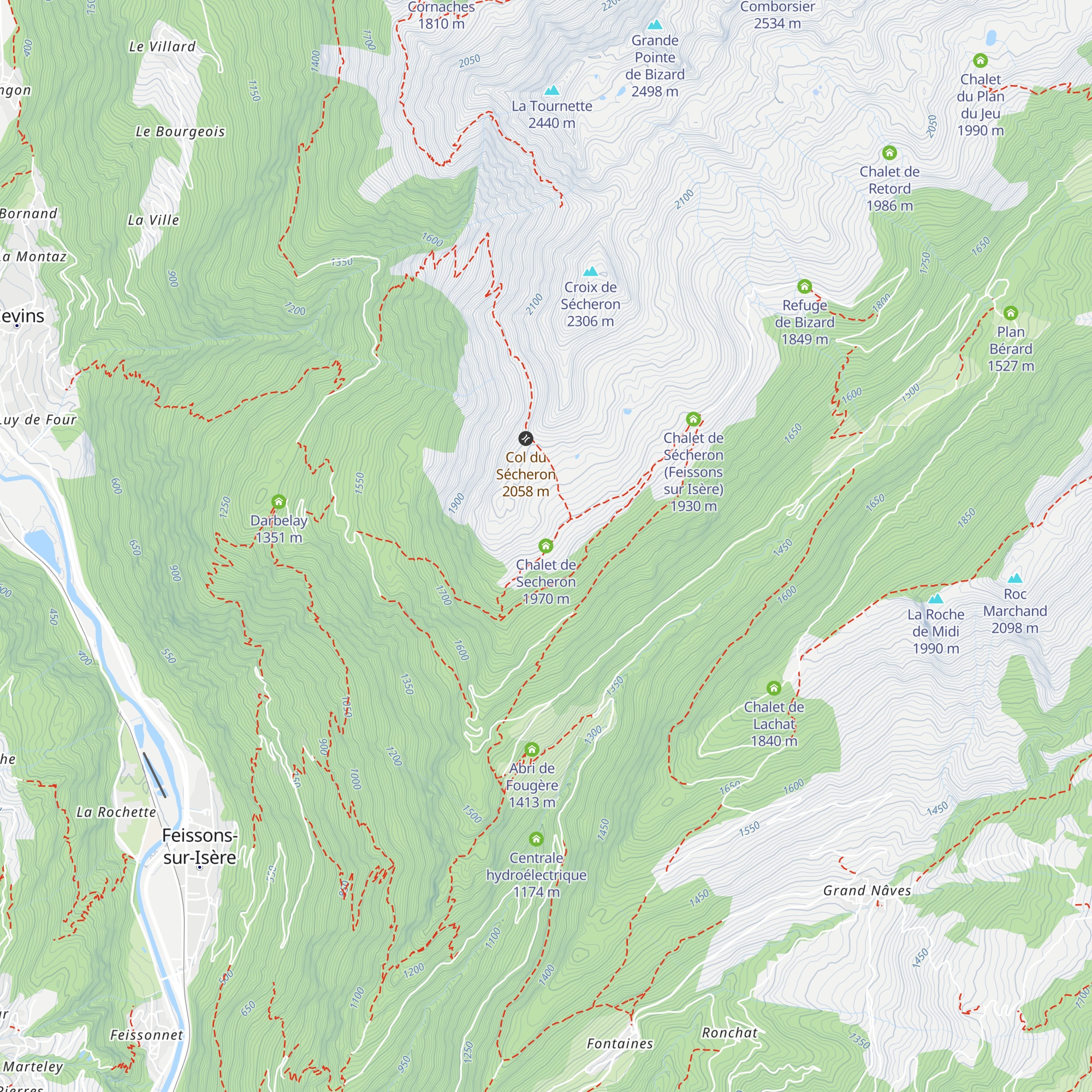 Chalet de Secheron map