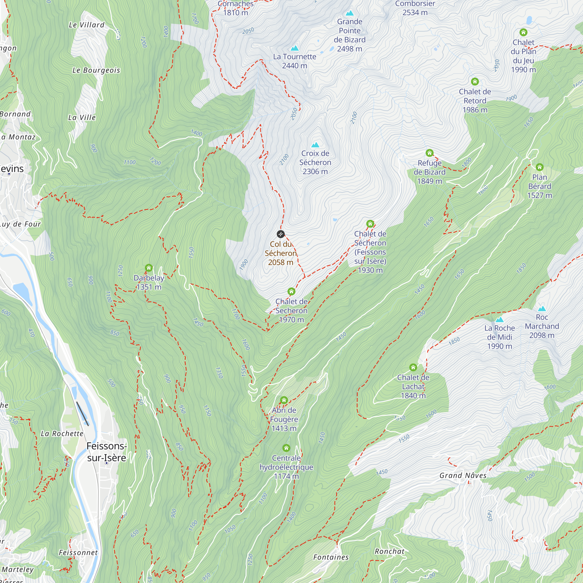 Chalet de Secheron map