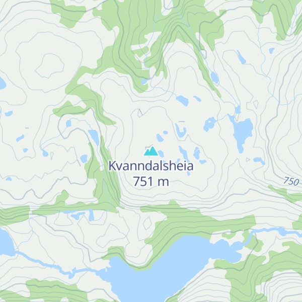 Map of Kvanndalsheia