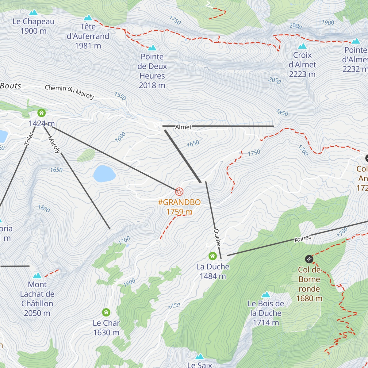 Les Terres Rouges map