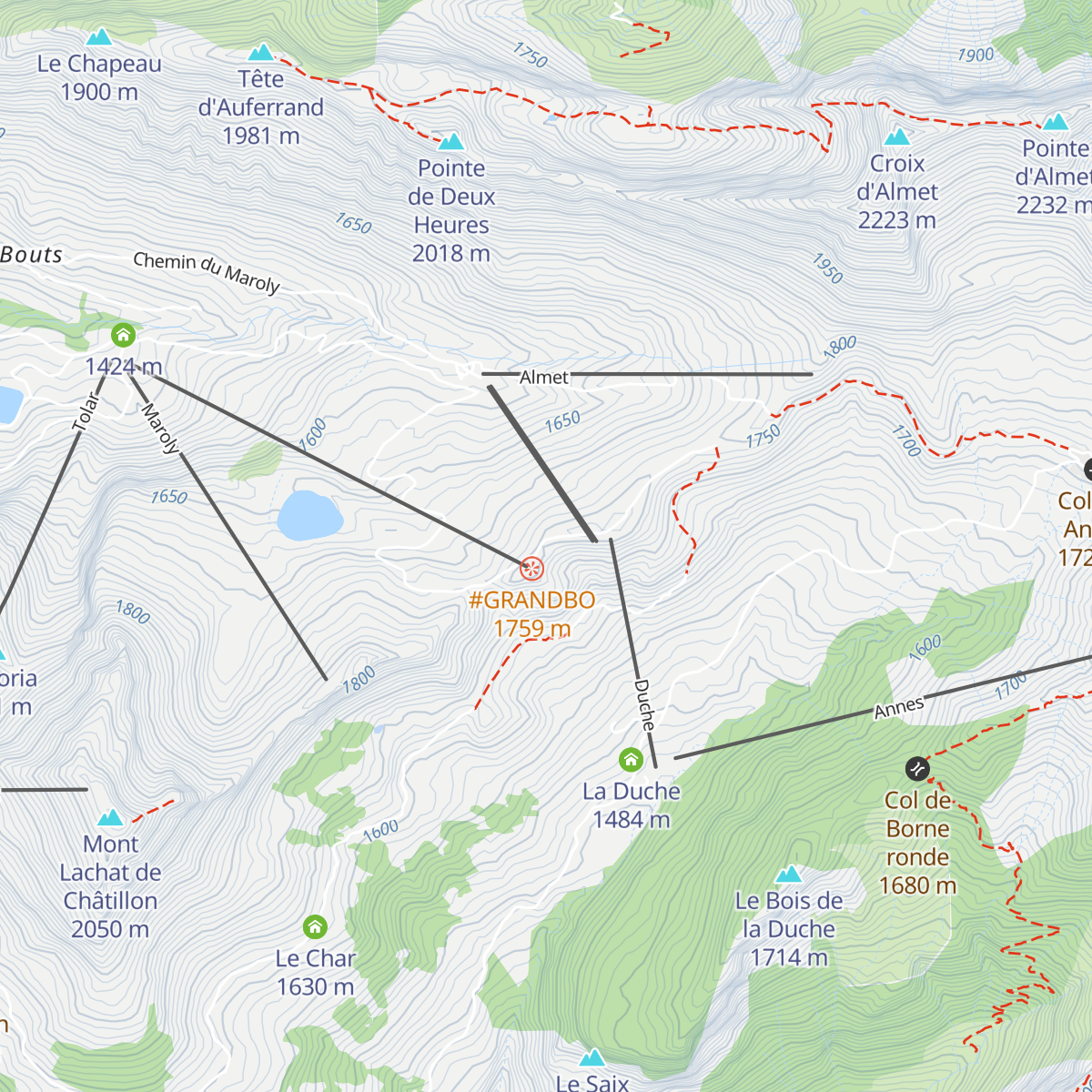 Les Terres Rouges map