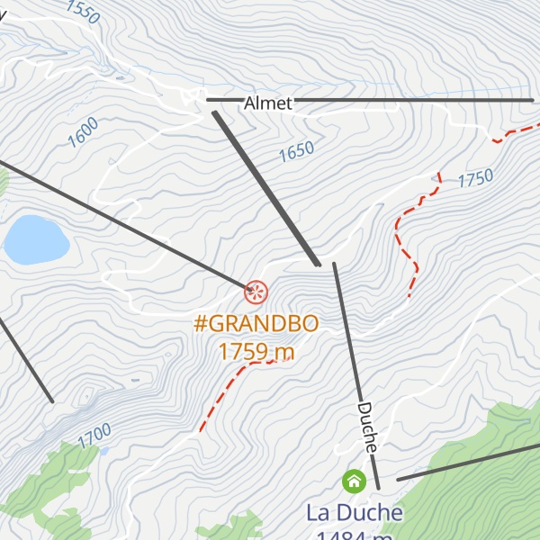 Map of Les Terres Rouges