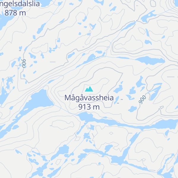 Map of Mågåvassheia
