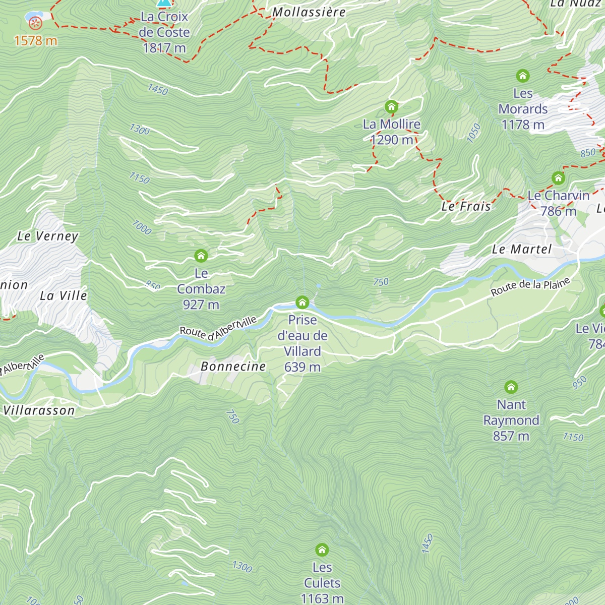 Prise d'eau de Villard map