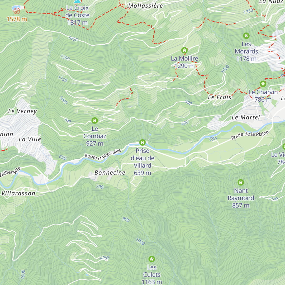 Prise d'eau de Villard map