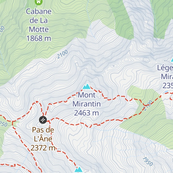 Map of Mont Mirantin