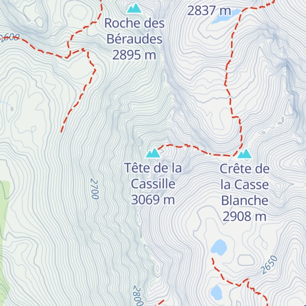 Map of Tête de la Cassille
