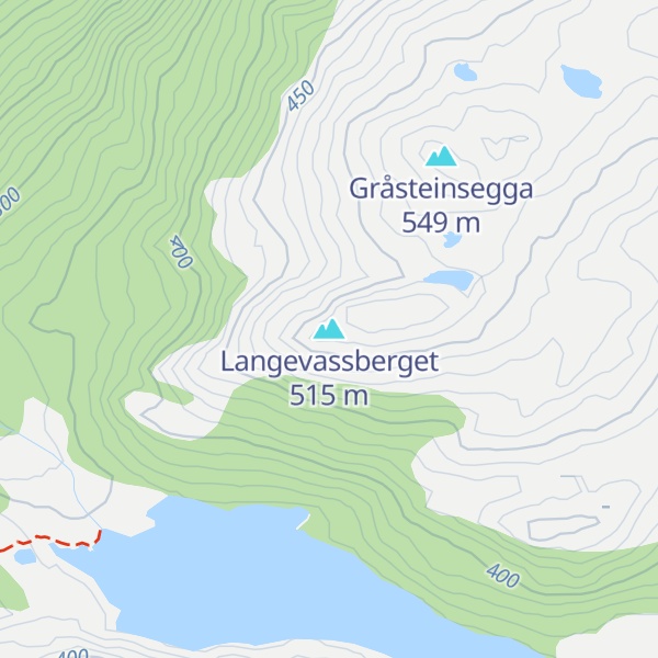 Map of Langevassberget