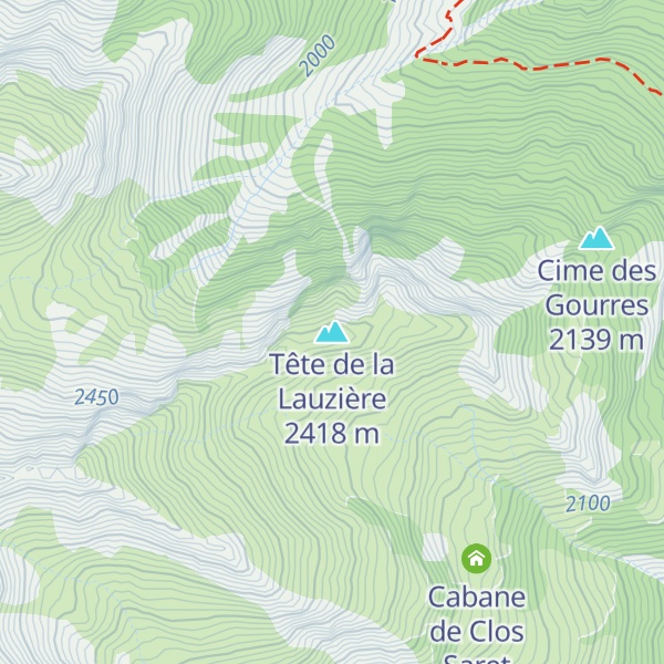 Map of Tête de la Lauzière