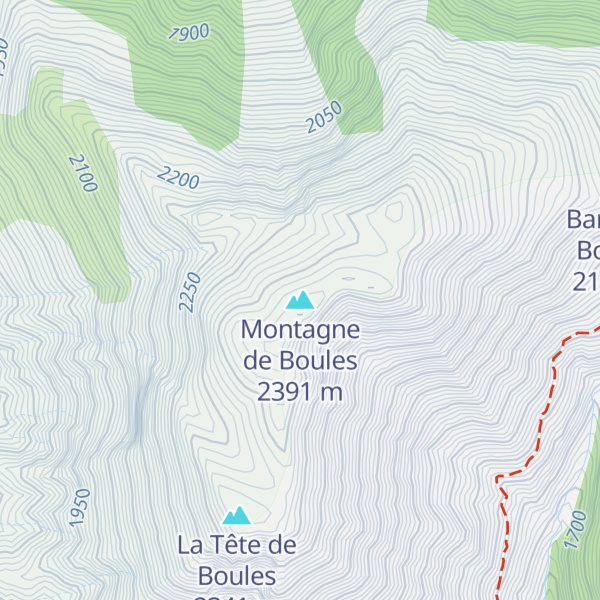 Map of Montagne de Boules