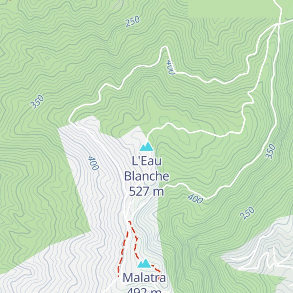 Map of L'Eau Blanche