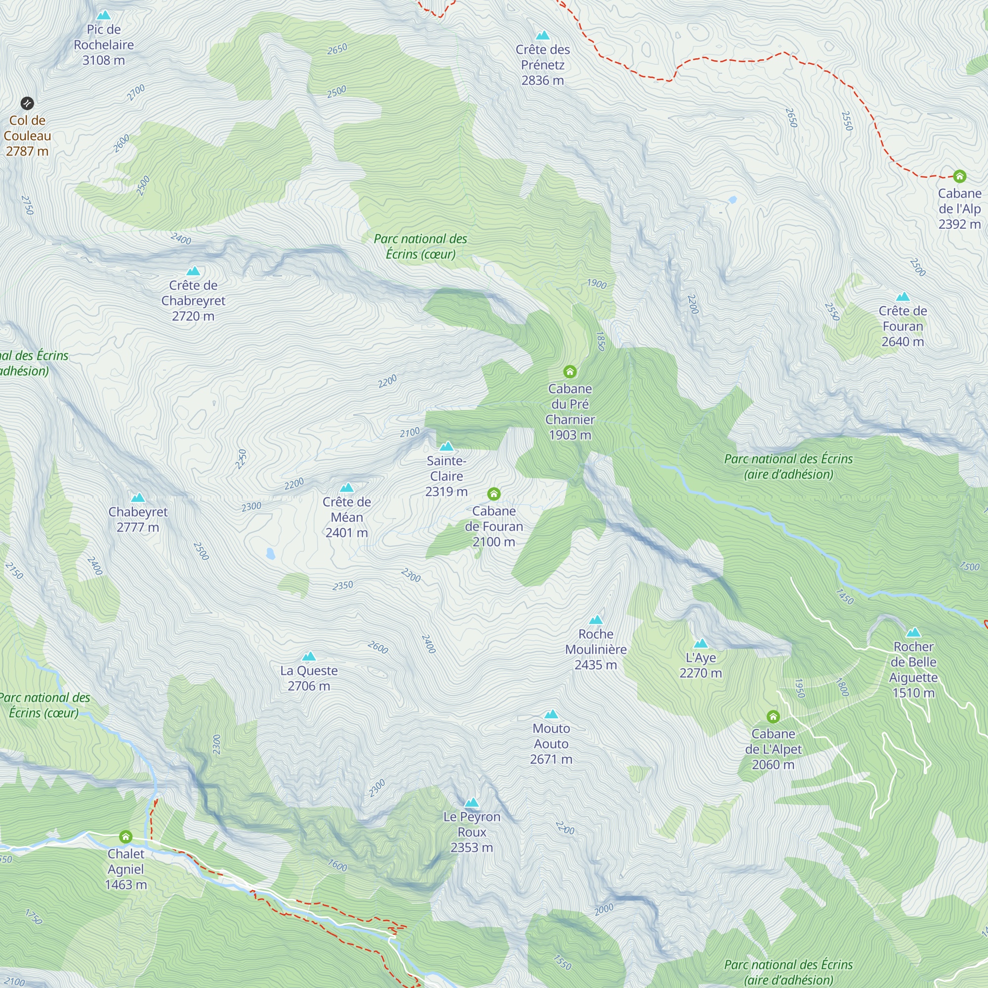 Cabane de Fouran map