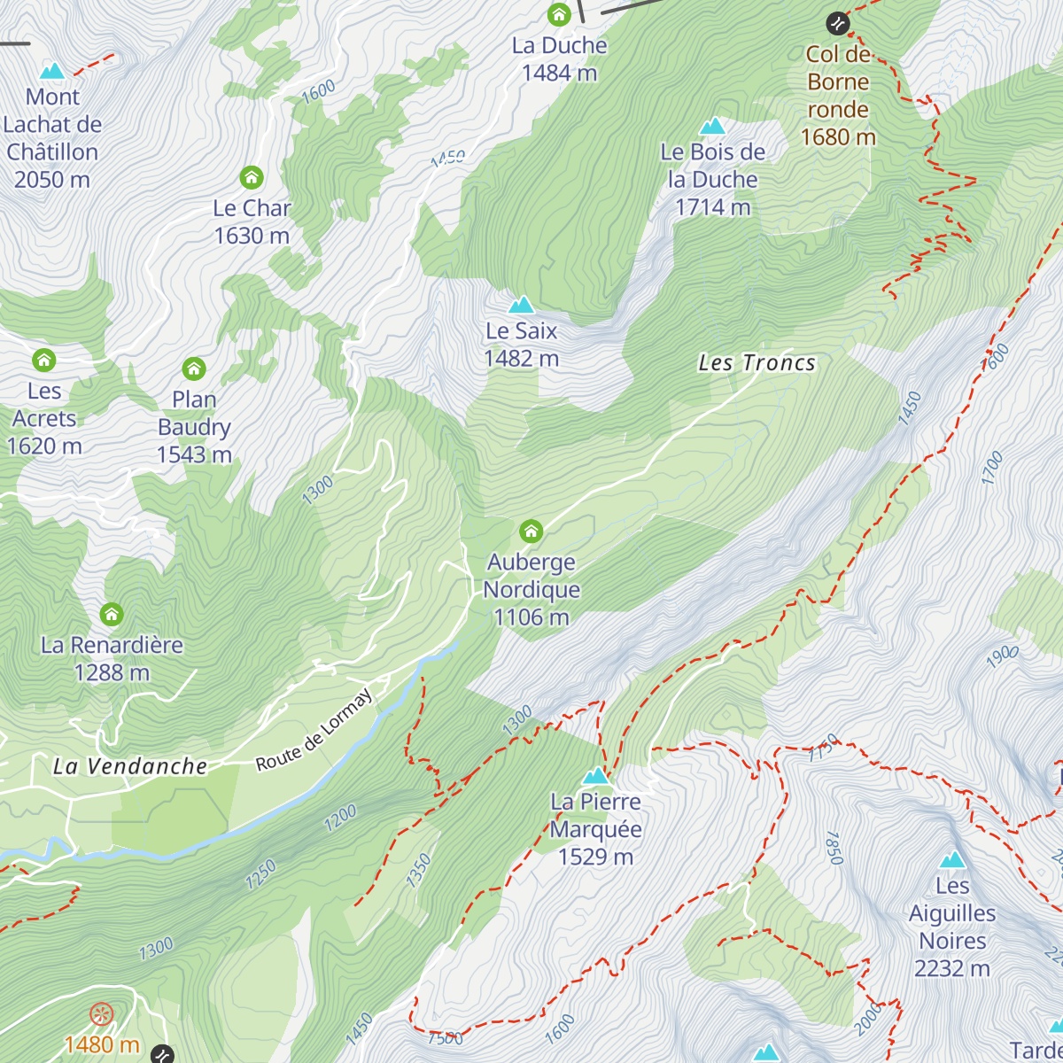 Auberge Nordique map