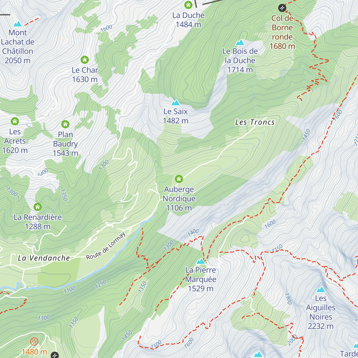 Auberge Nordique map