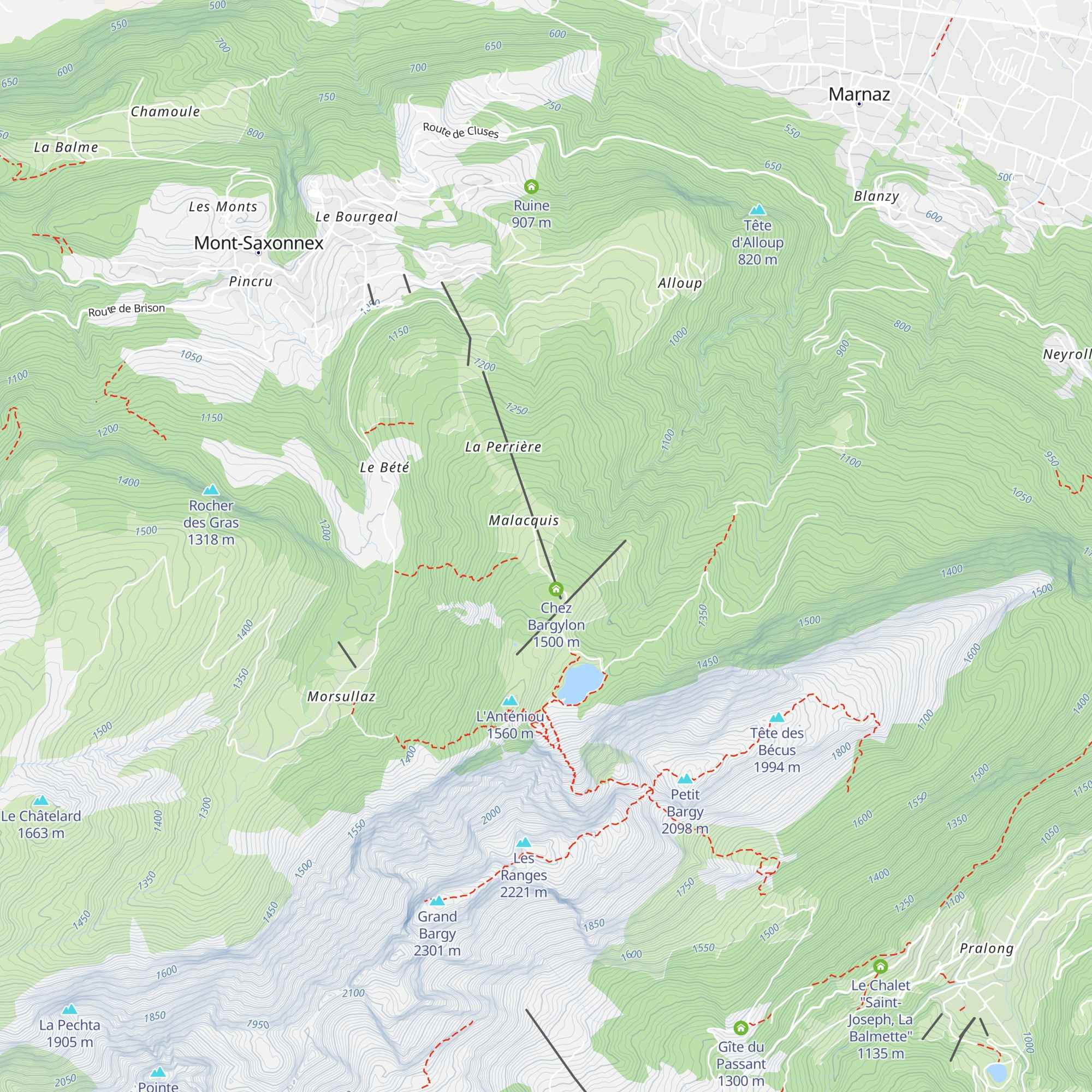 Chalet de Malacquis map