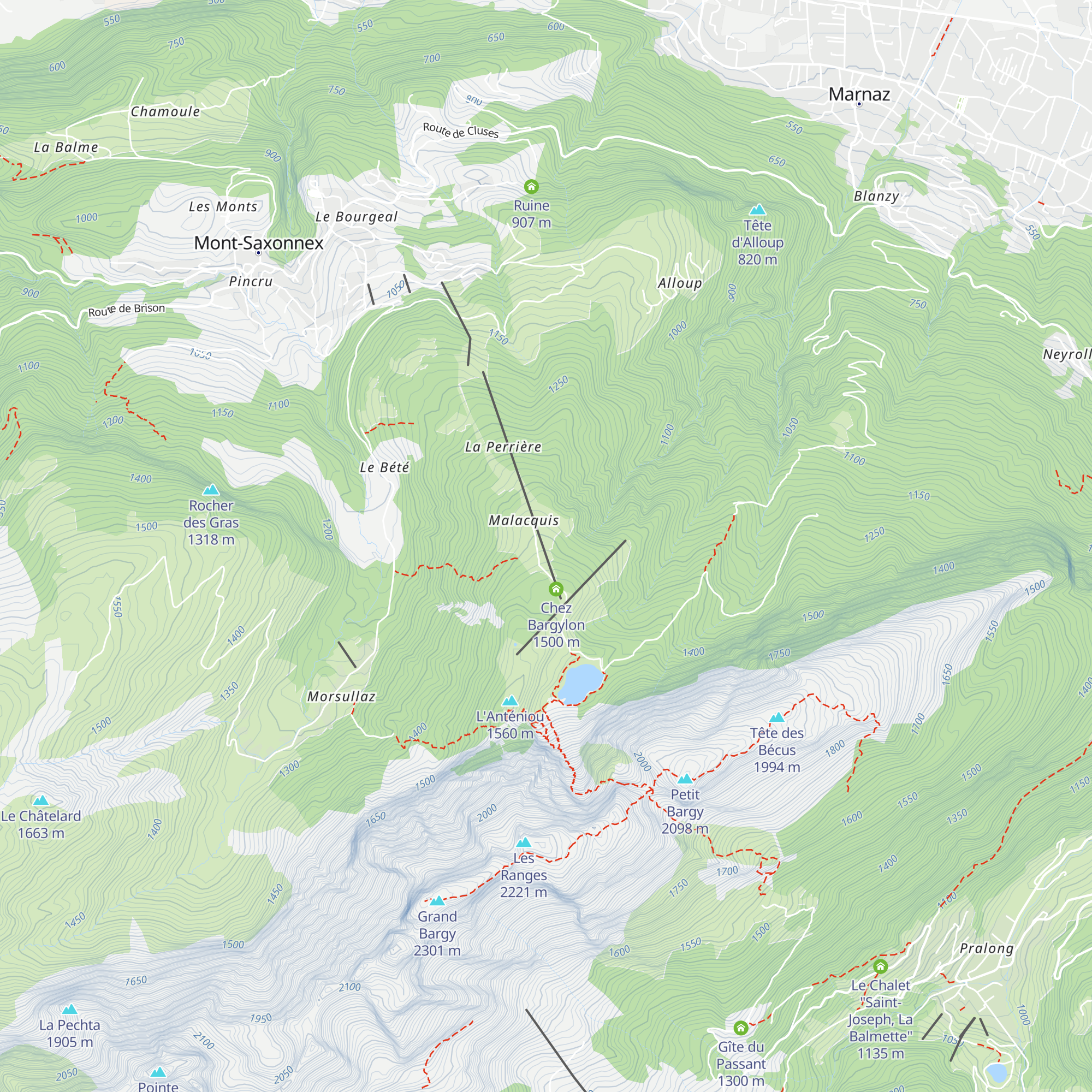 Chalet de Malacquis map