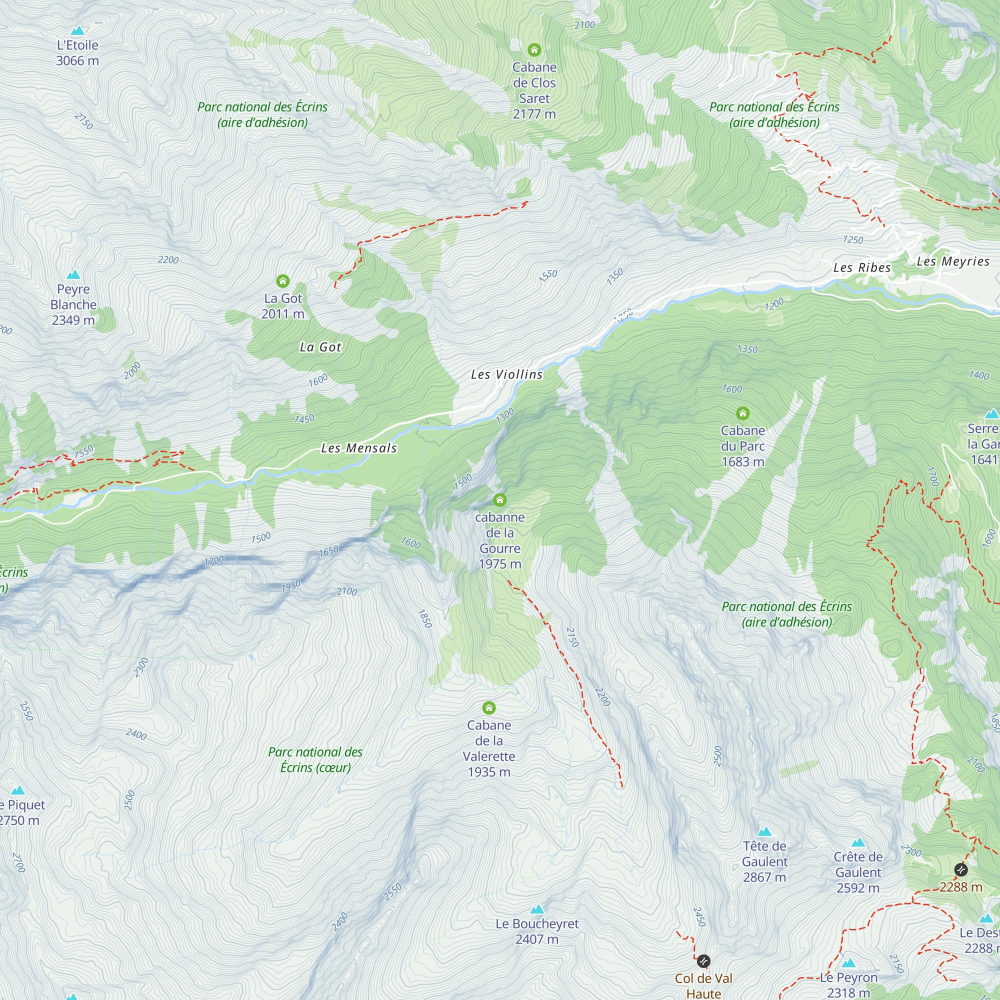 cabanne de la Gourre map
