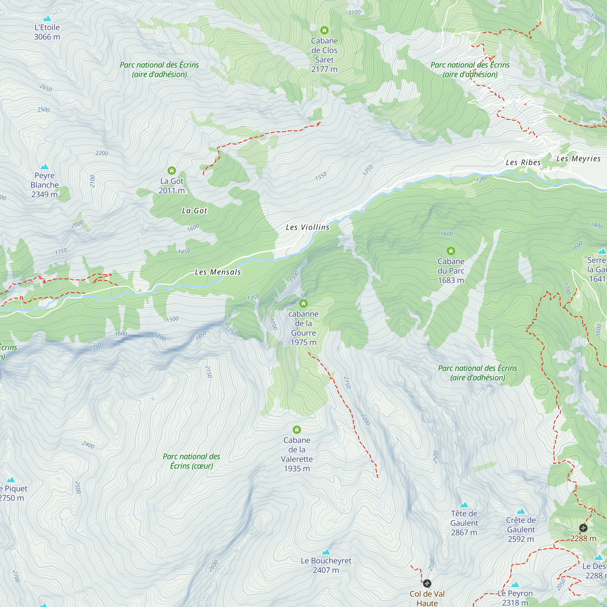 cabanne de la Gourre map