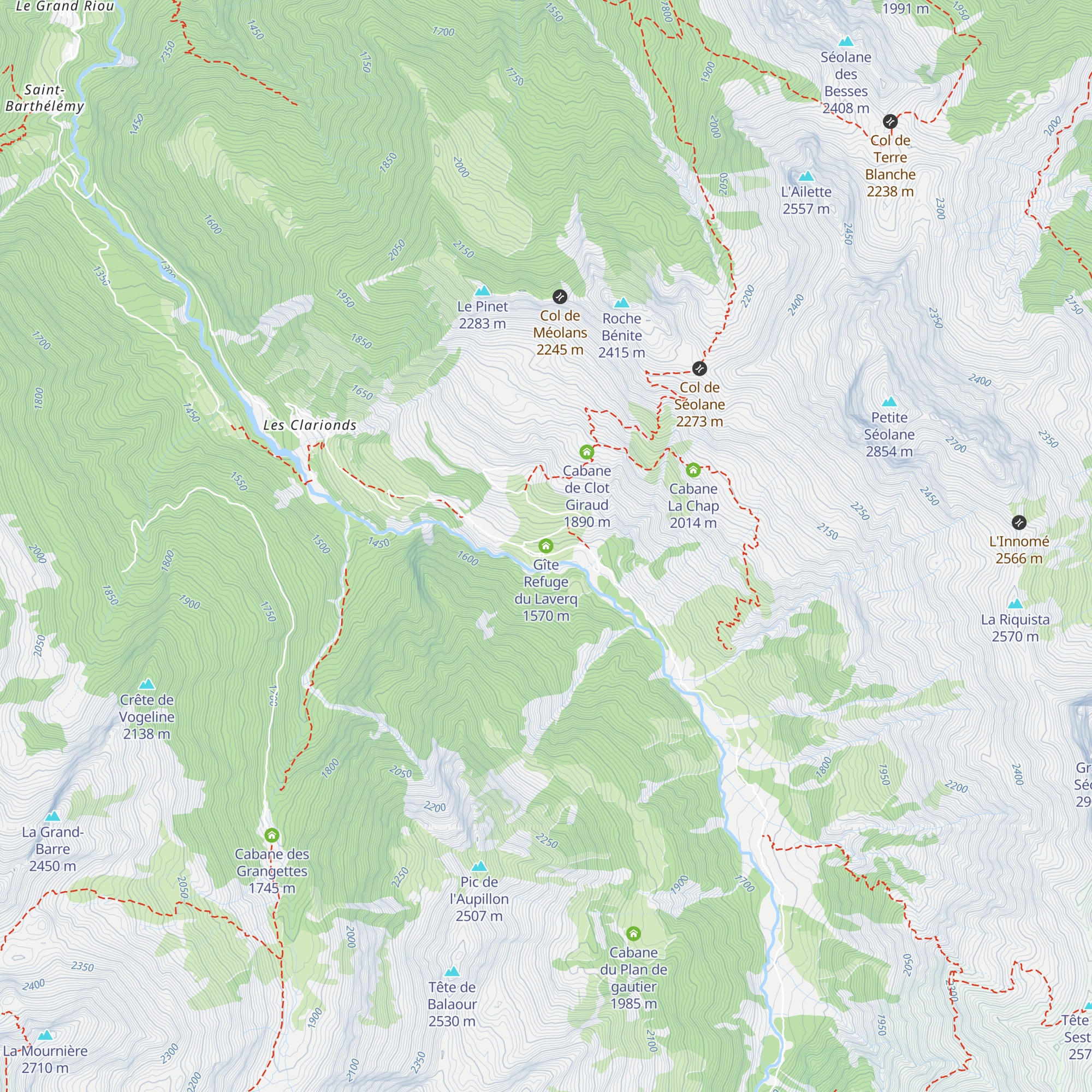 Gîte Refuge du Laverq map