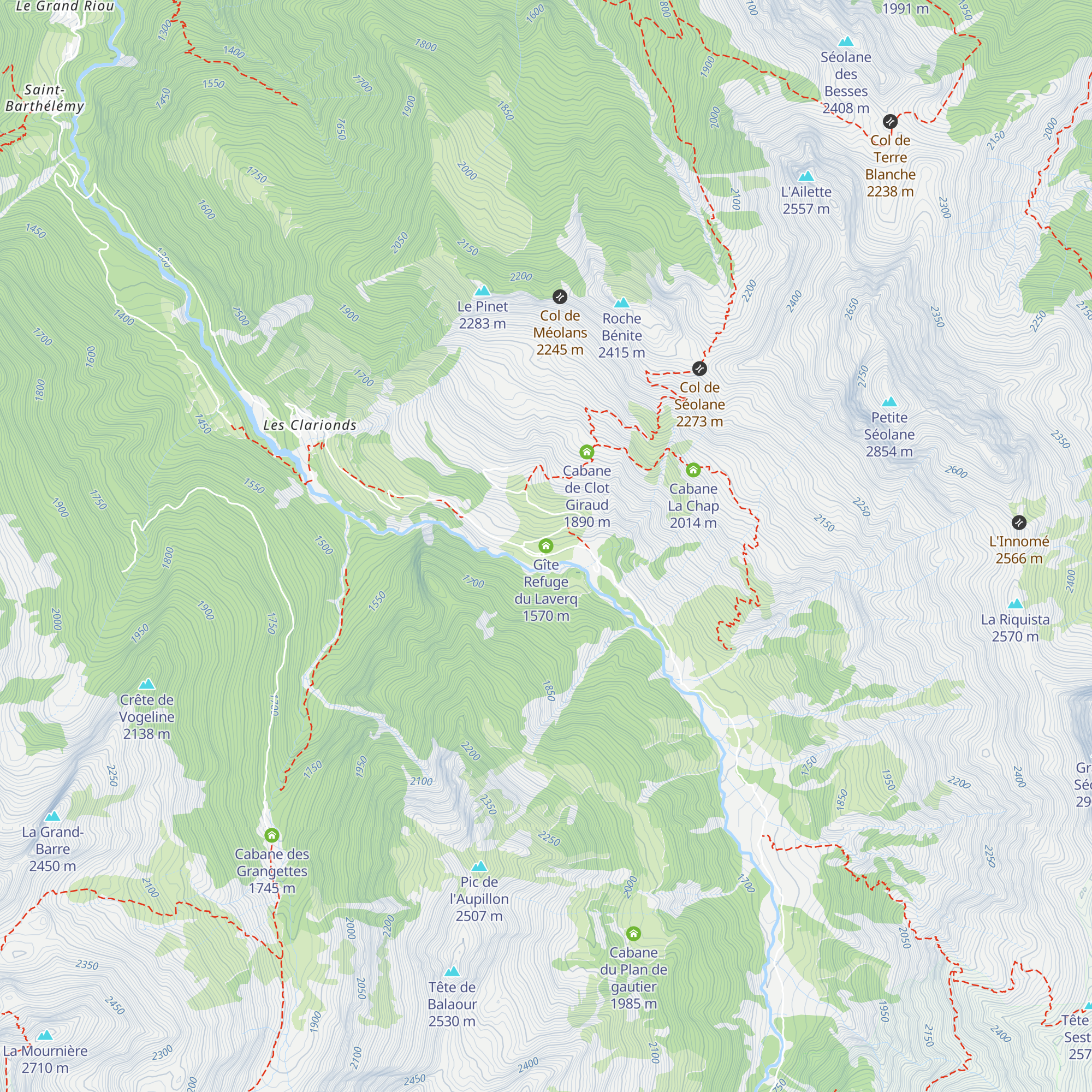 Gîte Refuge du Laverq map
