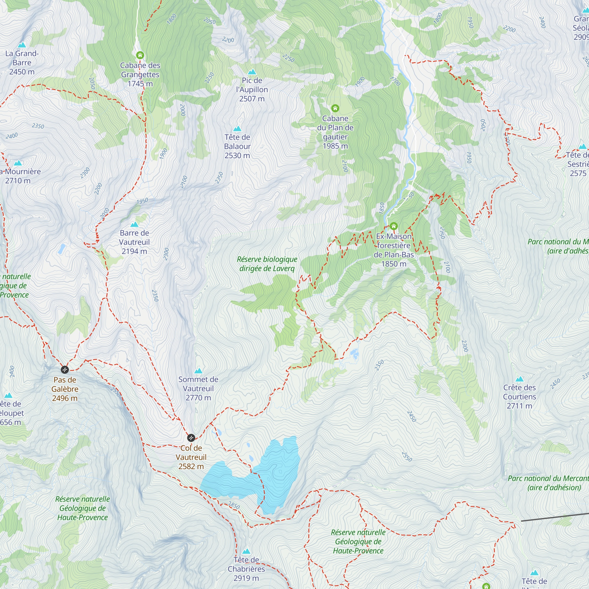 Cabanes de la Séléta map