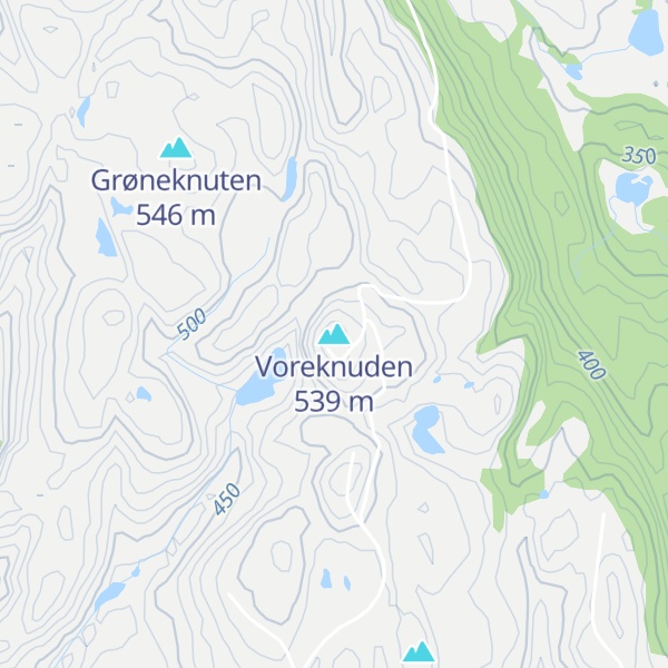 Map of Voreknuden