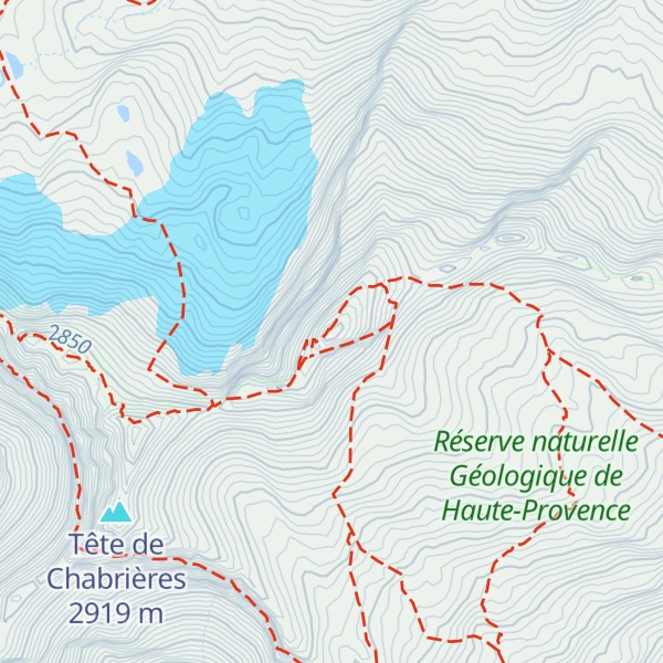Map of Tête de l'Estrop