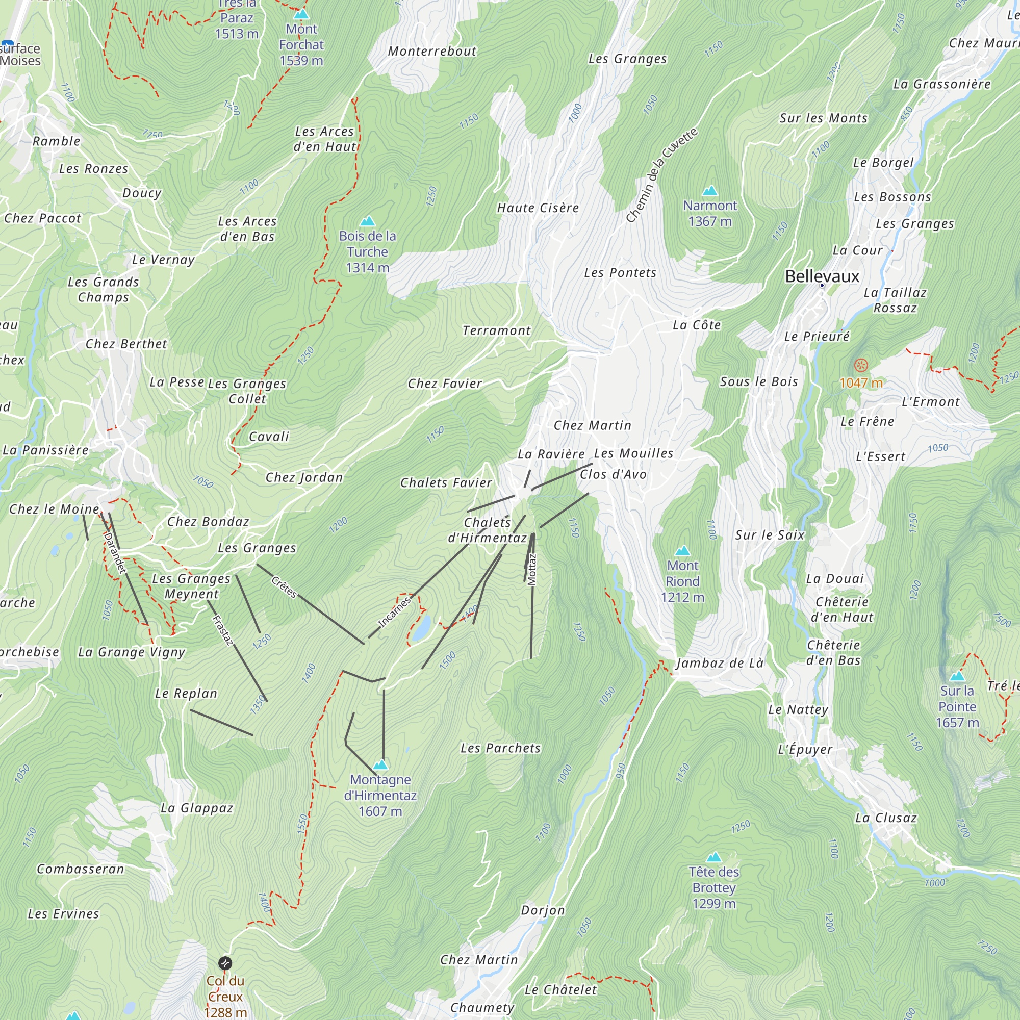 Les Pivottes map