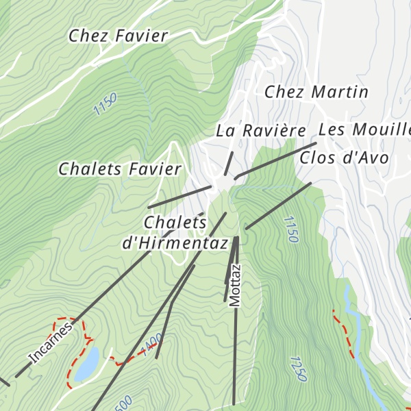 Map of Les Pivottes