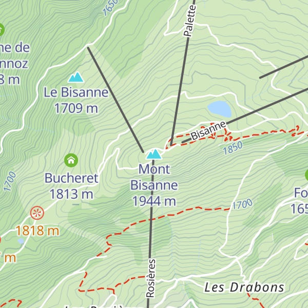 Map of Mont Bisanne