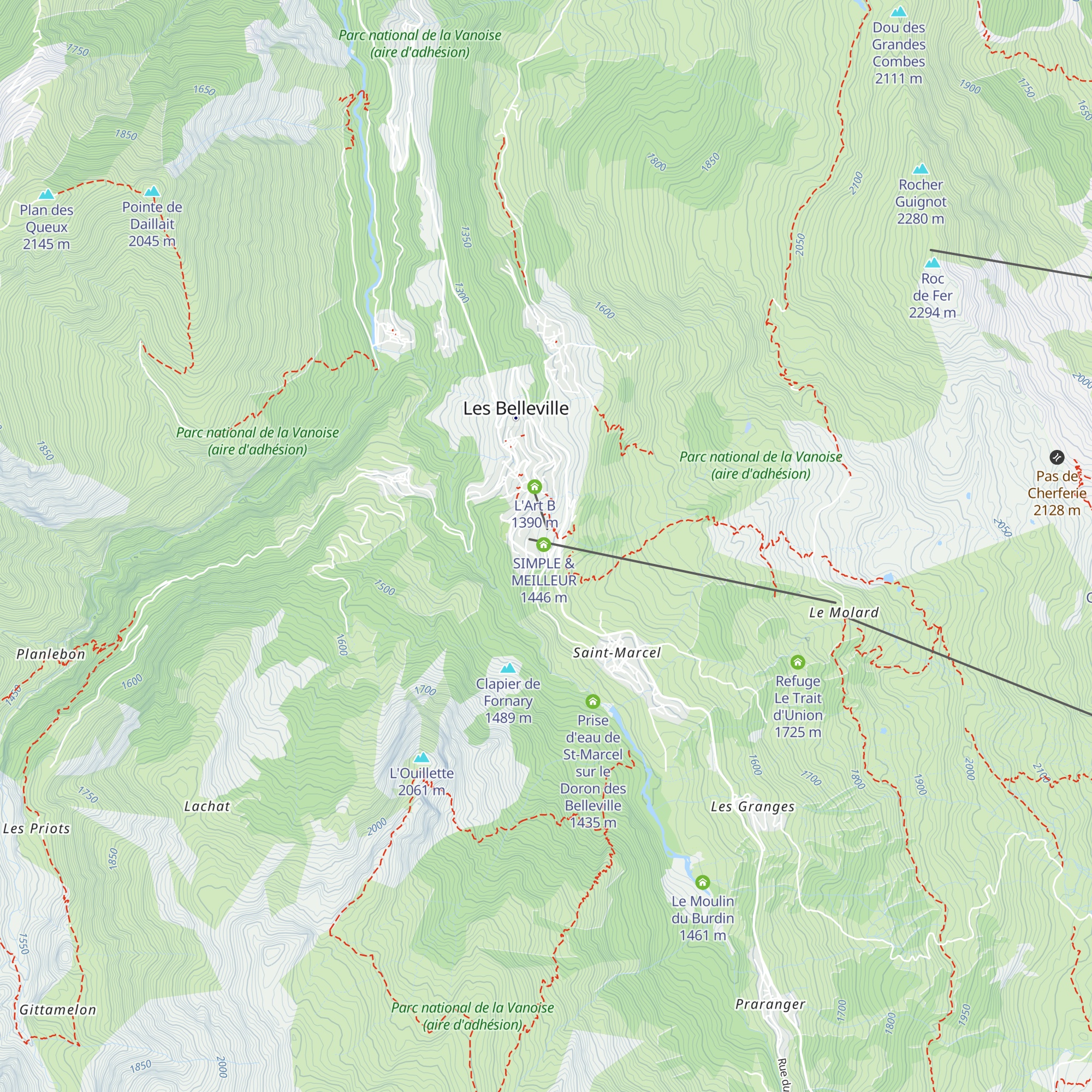 Bell'Savoie map