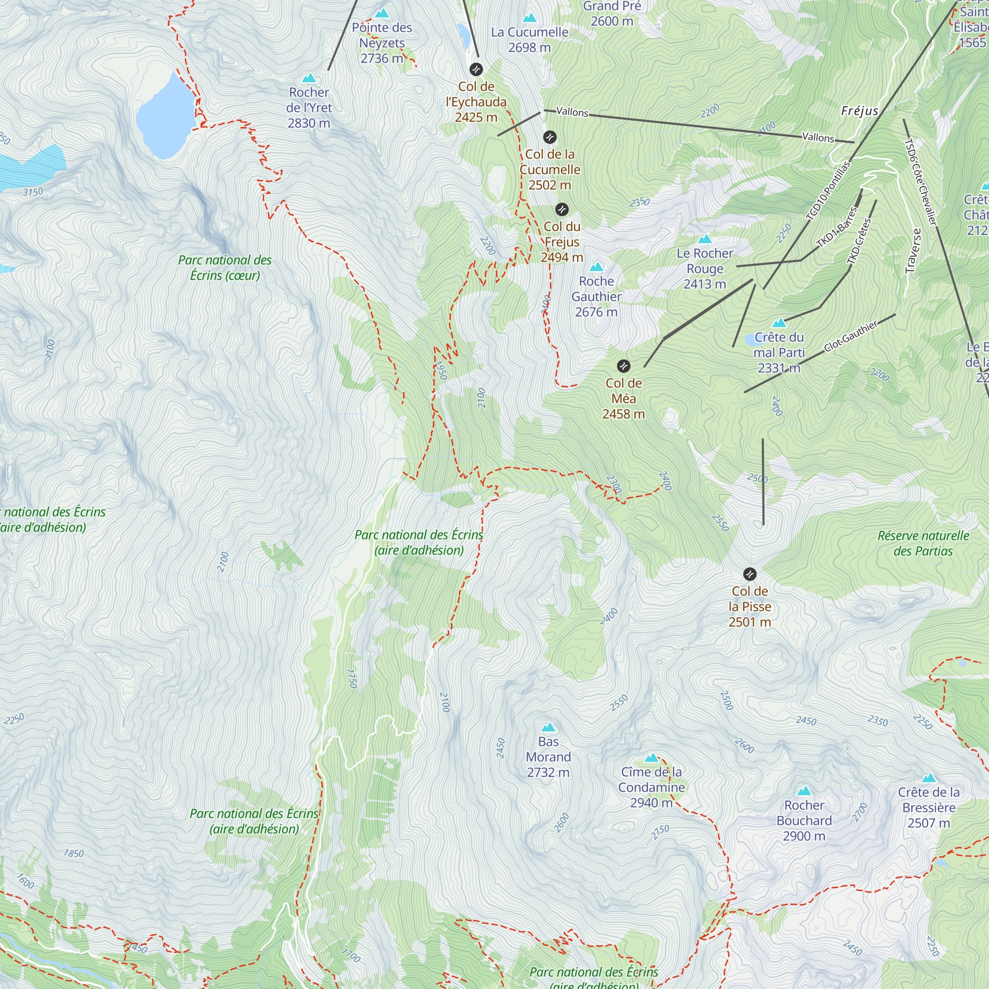 Cabane de Berger map