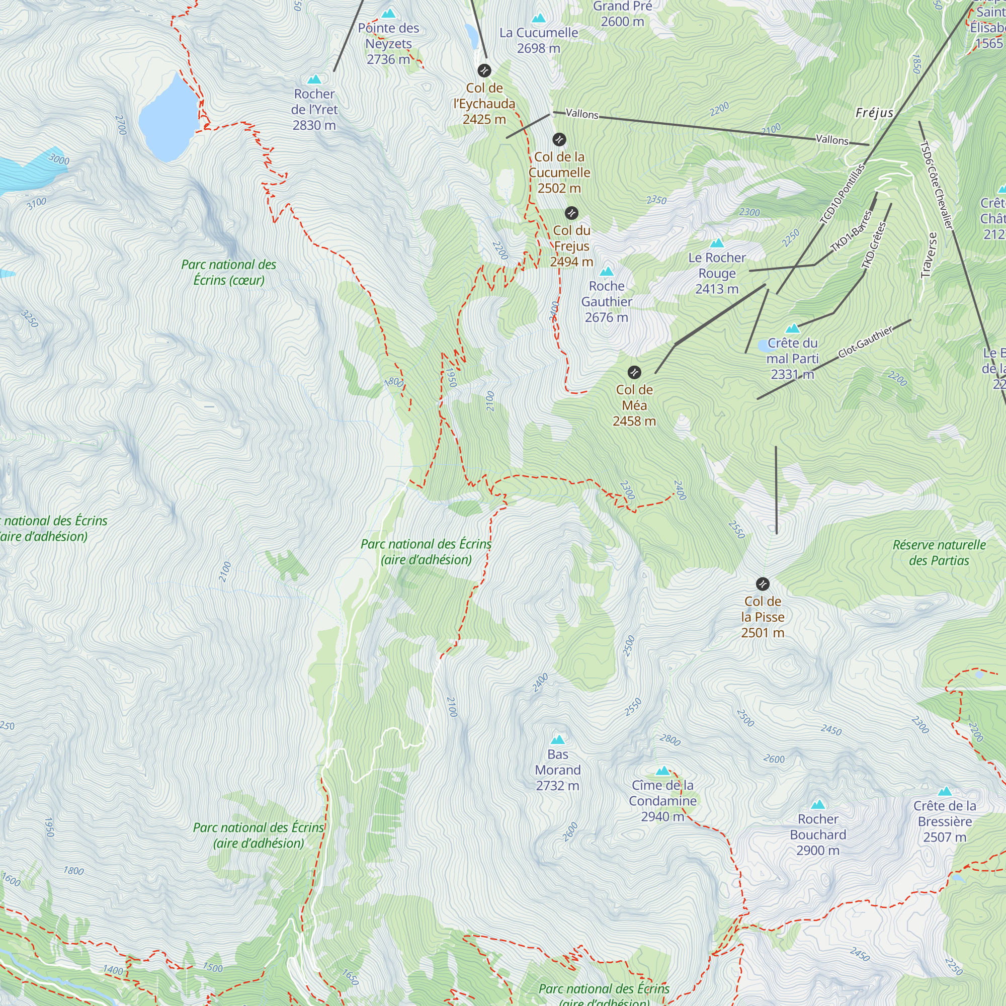 Cabane de Berger map